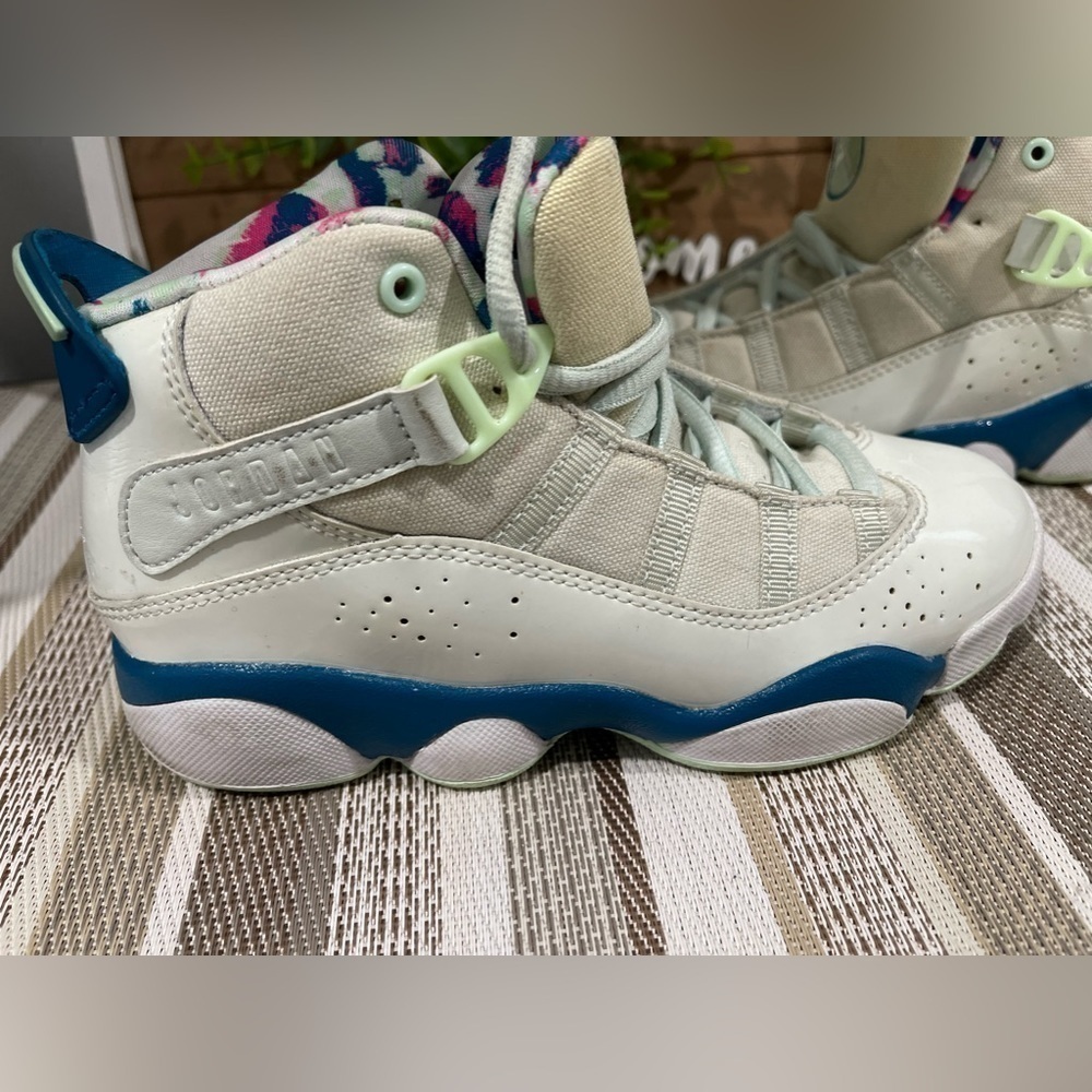 Nike Air Jordan 6 Rings Athletic Sneaker Shoes Youth Size 1.5 Y Style 323431-003